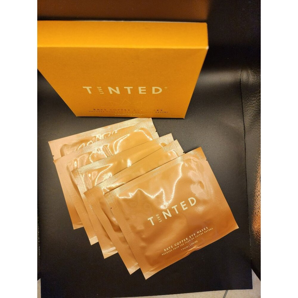 Live Tinted Rays Copper Eye Masks  Hydrating Under Eye Patches For Brightening